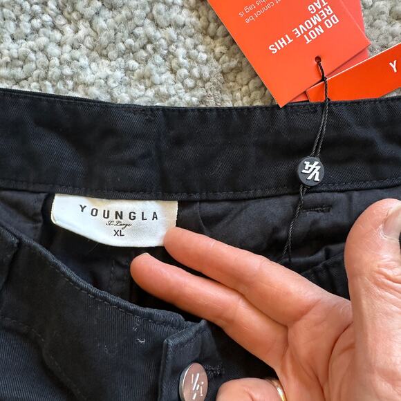 Men's YoungLA 616 SuburbanTwillCargoPants, XL, NWT, Black - Picture 7 of 7